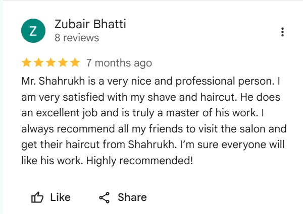 Baba Salon Tecom customer review
