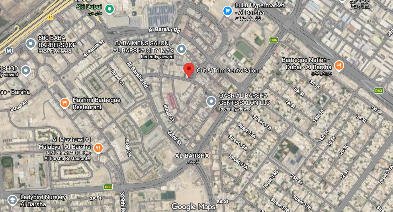 Cut & Trim Gents Salon location map, Dubai